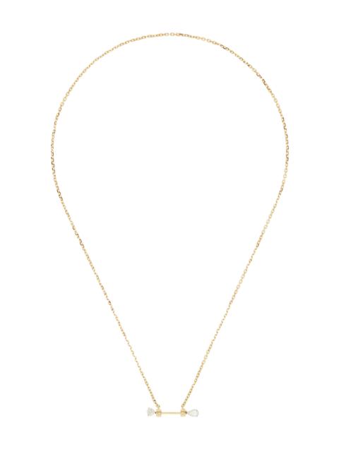 Yvonne Léon 18K Yellow Gold Diamond Pin Necklace