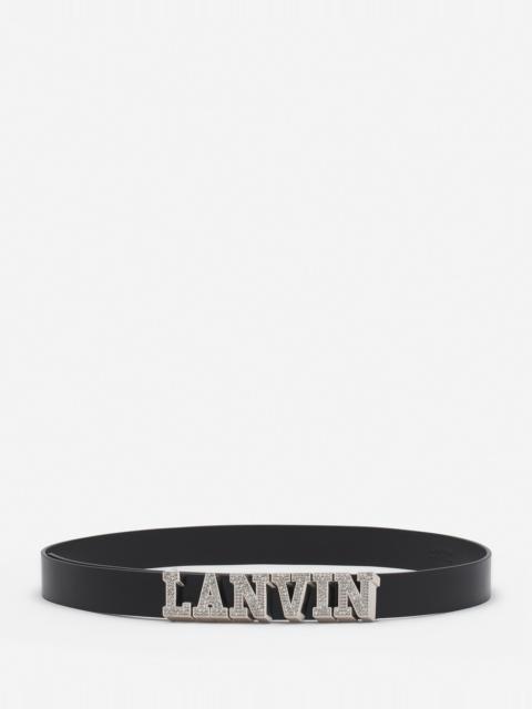 LANVIN X FUTURE LEATHER BELT WITH RHINESTONES