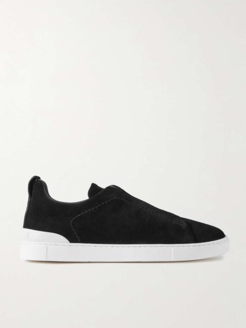 Triple Stitch Suede Sneakers