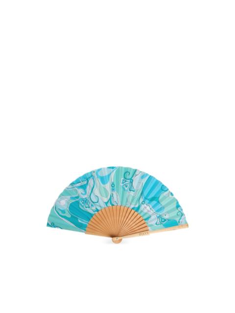 PUCCI orchidee-print fan