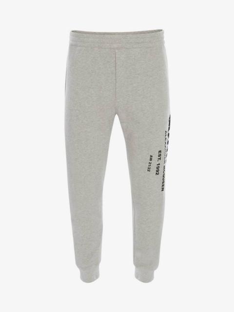 Alexander McQueen Mcqueen Graffiti Joggers in Pale Grey