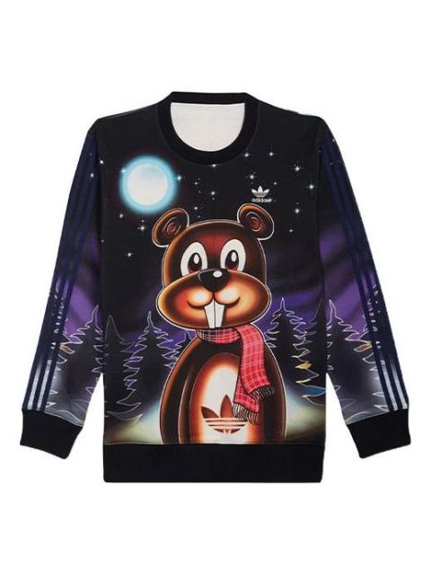 adidas Men's adidas originals x Kerwin Frost Crossover Cartoon Full Print Sports Round Neck Pullover HG8776