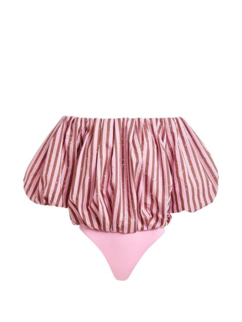 ESSENTIEL ANTWERP striped embellished blouse