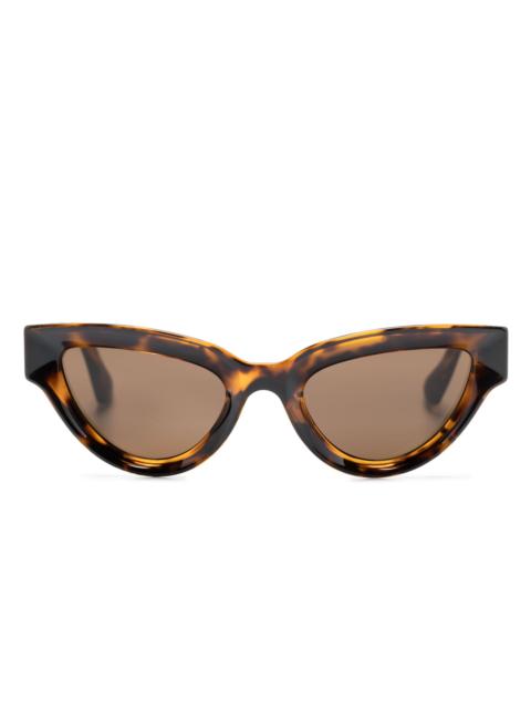 Brown Edgy Cat-Eye Sunglasses