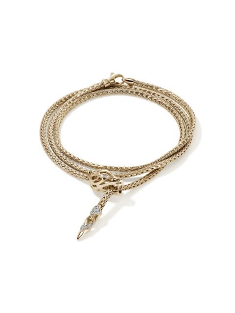 JOHN HARDY Naga Wrap, Gold, Diamonds, 2.5MM