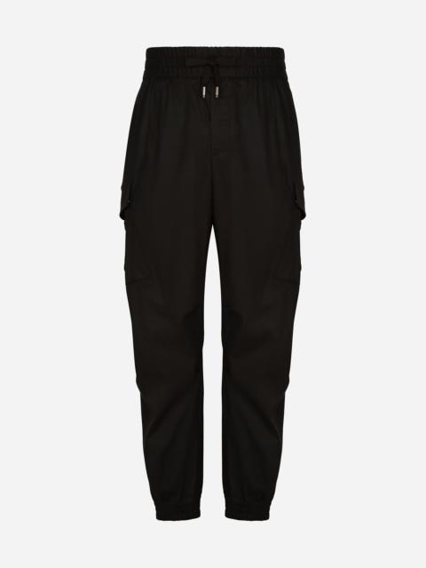 Dolce & Gabbana Cotton cargo pants with branded tag
