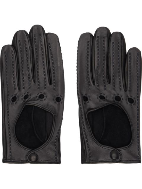 Omar Afridi Black Nappa Driving Gloves