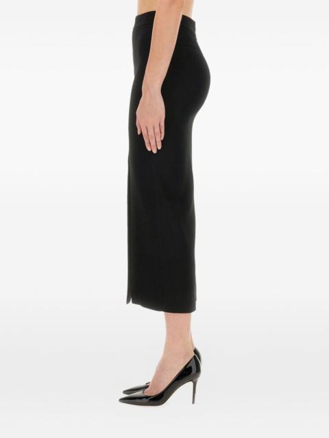 Moschino fringe slit skirt