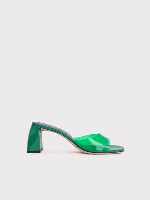 BY FAR Romy Clover Green PVC and Patent Leather