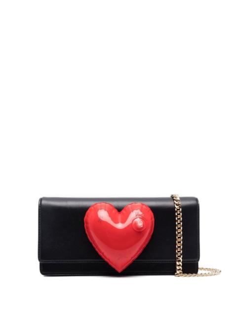 Moschino insufflated-heart clutch bag