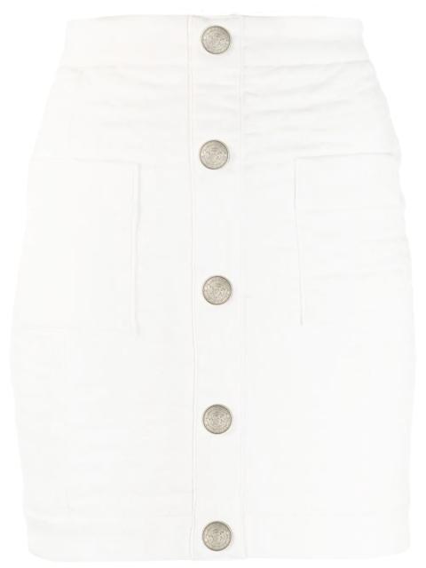Balmain mini high-waisted quilted skirt