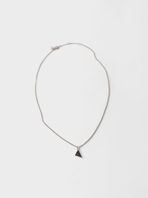 Prada Enameled metal necklace