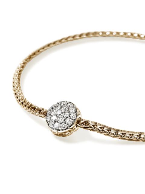 JOHN HARDY JH Essential Pavé Bracelet, Gold, Diamonds, 1.8MM