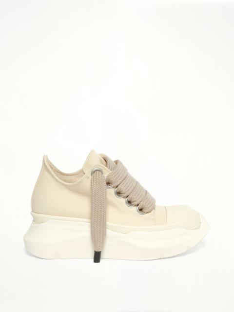 Rick Owens DRKSHDW 13oz Denim Jumbolace Abstract Low Sneaks in Milk