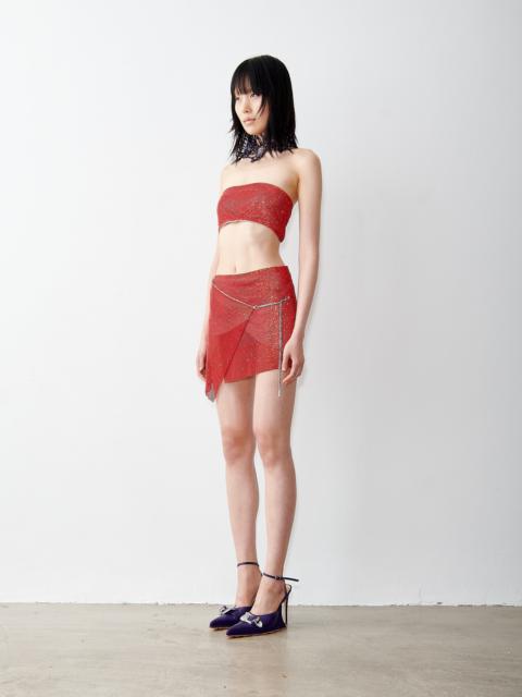 POSTER GIRL RHINESTONED WINONA SKIRT IN APEROL SPRITZ