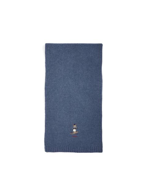 Polo Ralph Lauren ribbed Polo Bear scarf