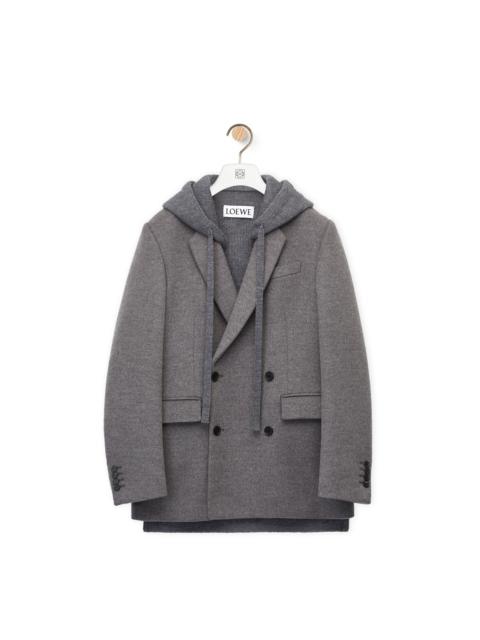 Loewe Knitted back jacket in wool, cashmere and silk