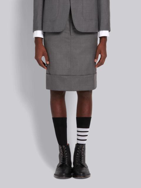 Thom Browne CLASSIC RISE KNEE LENGTH BELTLOOP SKIRT IN SUPER 120?S TWILL