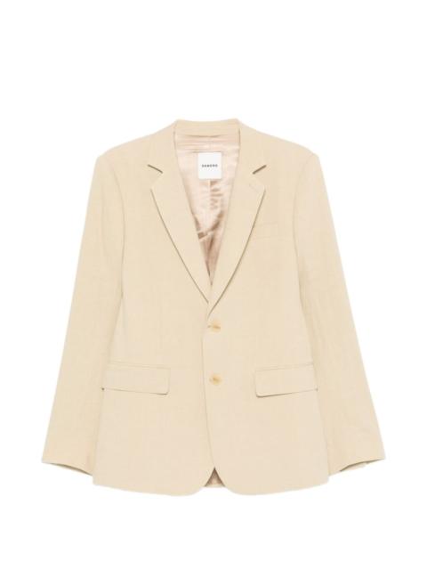 Sandro button linen suit jacket