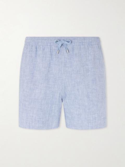 Ralph Lauren Amalfi Straight-Leg Drawstring Linen-Blend Shorts
