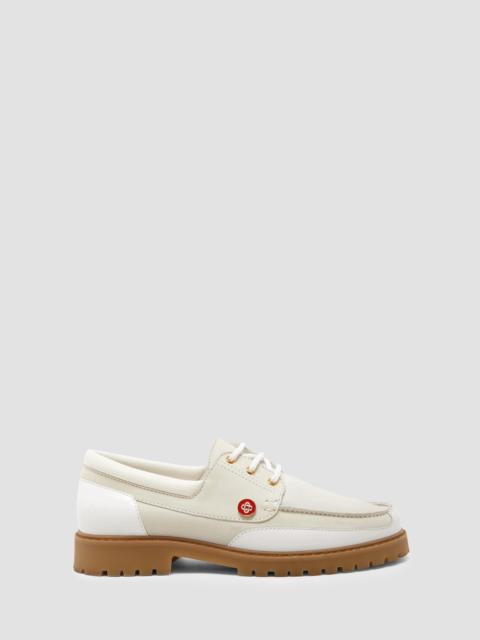 CASABLANCA Men's Hideki Leather Boat Shoes - White