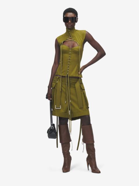 Alexander McQueen Cut-Out Corset Top