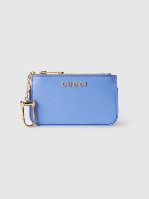 GUCCI Zip key case with Gucci script