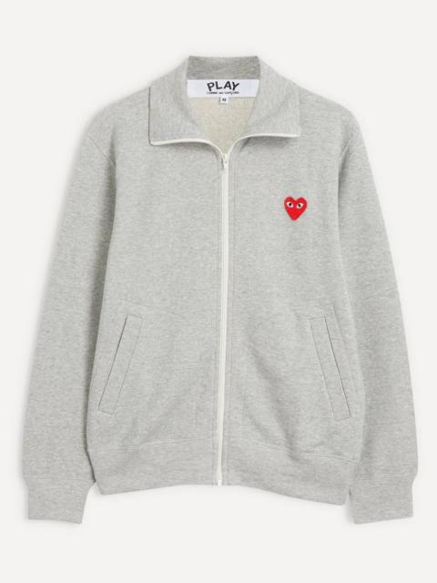 Comme des Garçons PLAY Heart Logo Print Zip-Through Sweatshirt
