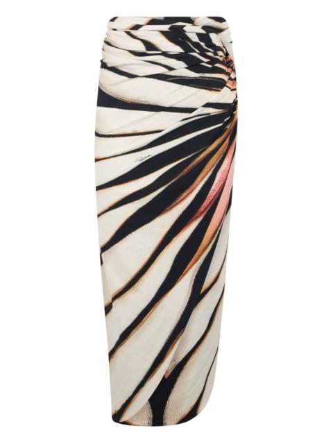 Roberto Cavalli knotted ray-print sarong