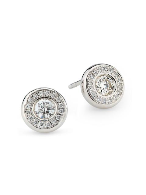 ROBERTO COIN Women's Tiny Treasures 18K Gold & 0.56 TCW Diamond Halo Stud Earrings - White Gold