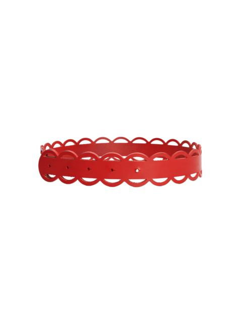 BY MALENE BIRGER Nurra Cutout Leather Belt red