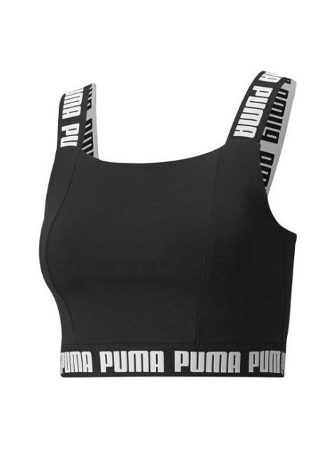 (WMNS) PUMA Logo Band Strong Top 'Black' 521805-01