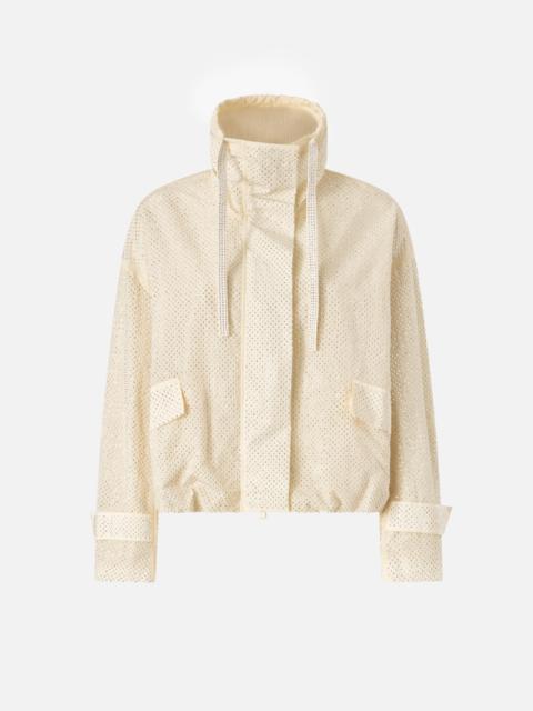 PINKO BLOUSON JACKET WITH ALL-OVER MICRO STUDS