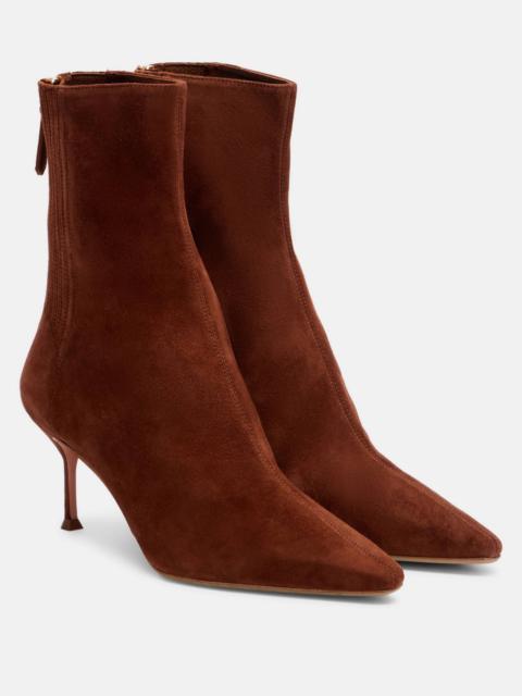AQUAZZURA Saint Honoré 65 suede ankle boots