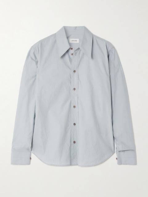 Lemaire Topstitched Cotton And Silk-blend Shirt
