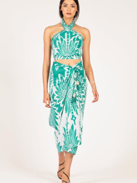 Poupette St Barth Long Skirt Uma - Mint Cartagena