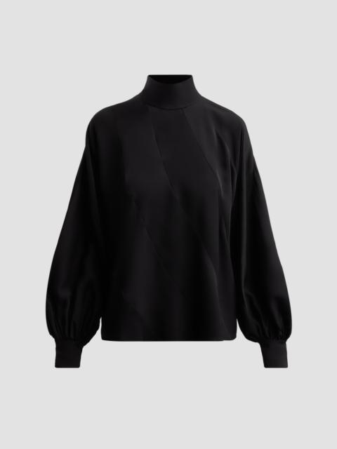 Zimmermann Women's Bias Mock Turtleneck Blouse - Black