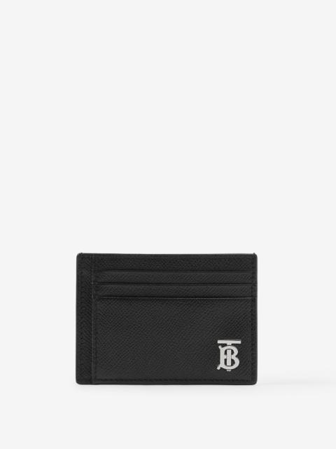 Burberry Grainy Leather TB Money Clip Card Case