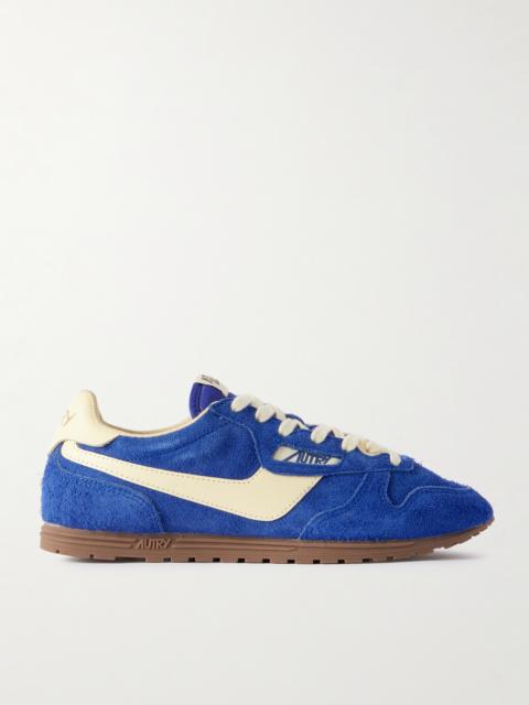 AUTRY Windspin Leather-trimmed Brushed Suede Sneakers