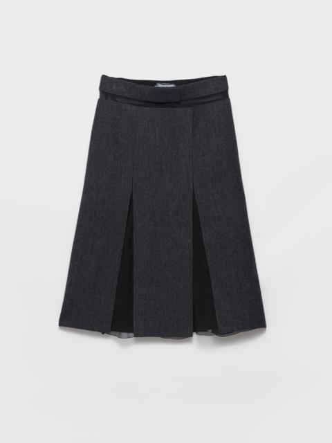 Prada Double wool midi-skirt