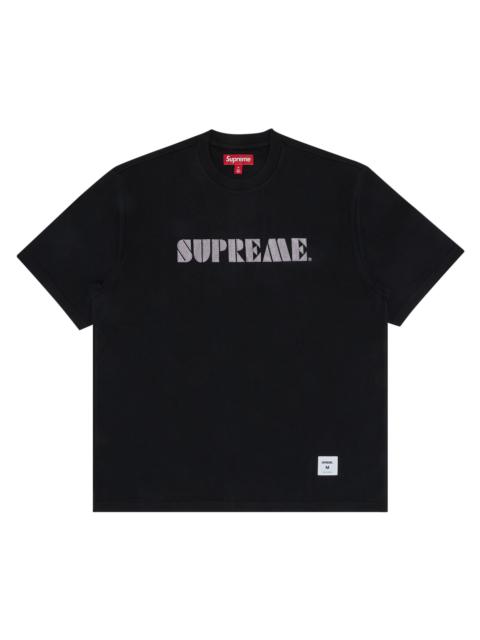 Supreme Stencil Embroidered Short-Sleeve Top 'Black'