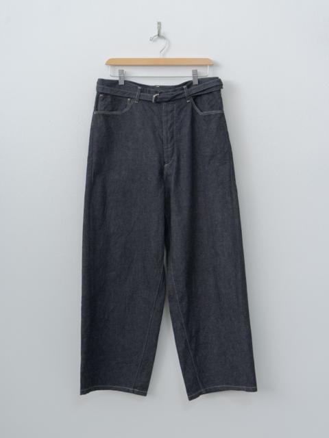 blurhms 12.9oz Denim Bias Belted Pants - Indigo