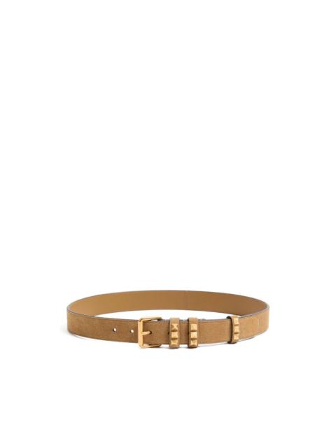 Valentino Rockstud-embellished suede belt