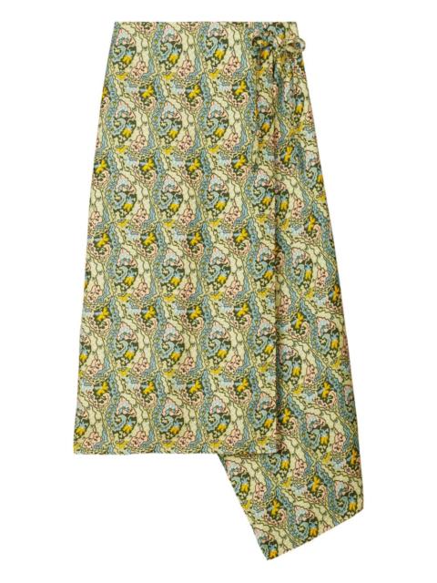 TORY BURCH printed asymmetric skirt