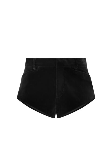 TOM FORD COTTON VELVET MINI SHORTS
