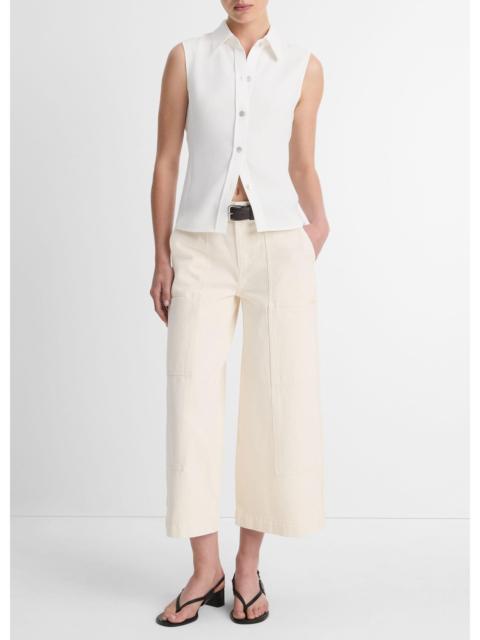 Vince Sleeveless Button-Front Shirt