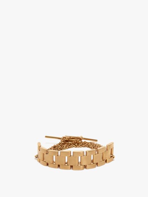 Victoria Beckham Chain Wrap Necklace In Brushed Gold