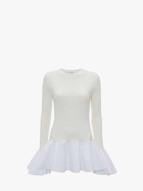 JW Anderson CONTRAST WOVEN HEM TOP