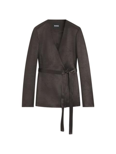 BOSS tie-waist blazer