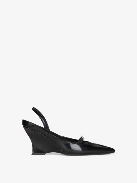 RAVEN SLINGBACKS IN LEATHER AND AYERS